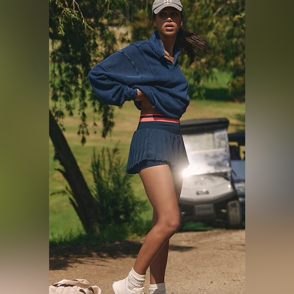Free People X FP Movement Doubles Skort in Midnight Navy/Just Peachy Combo NWT - Picture 3 of 4
